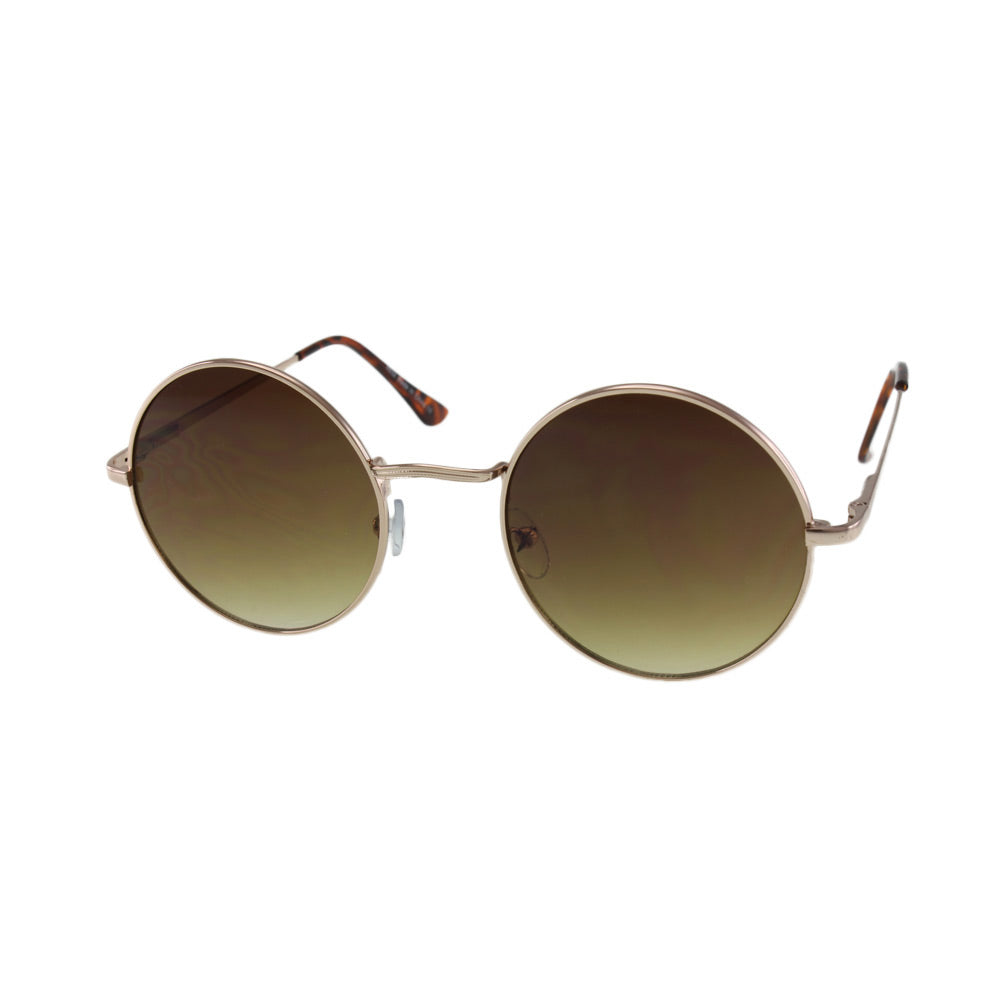 LUNETTES DE SOLEIL HIPPY EN OR / MARRON