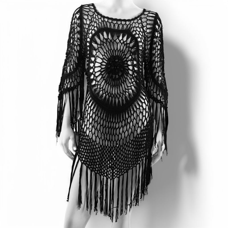 Fringed tunic dress