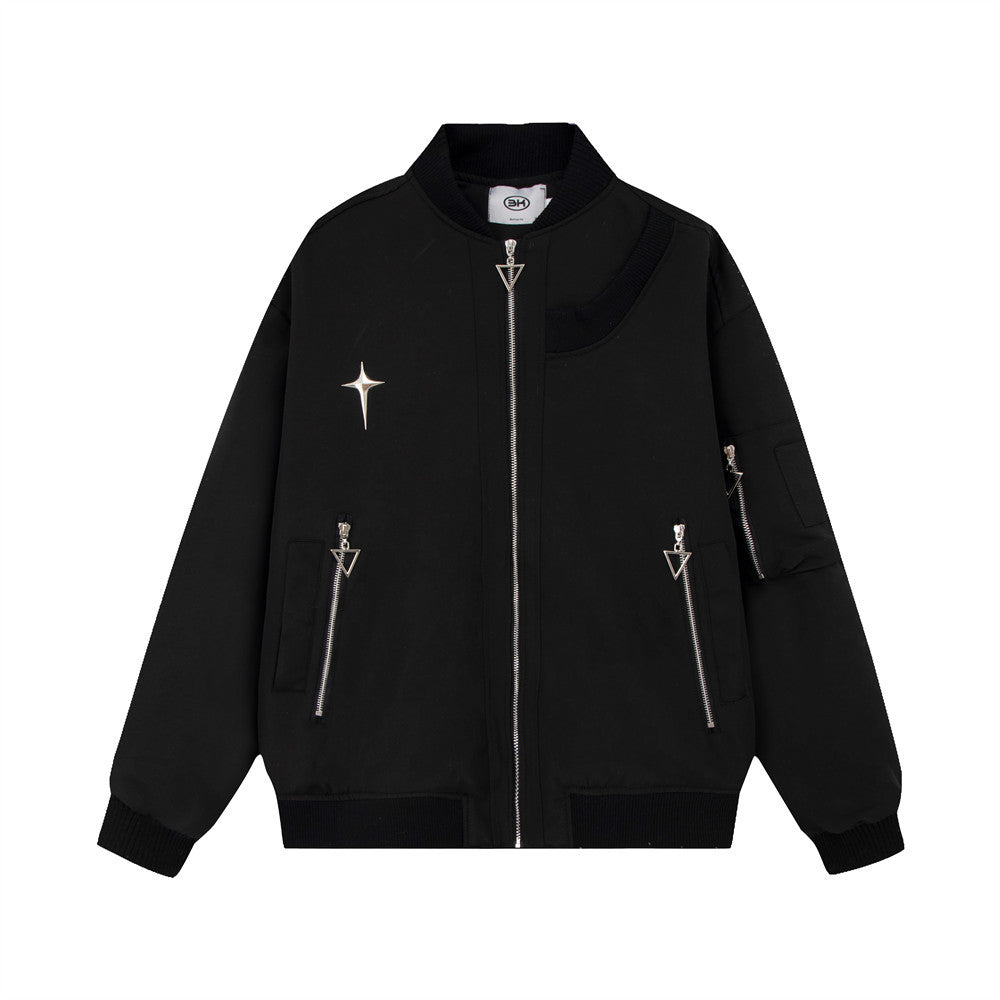 Cross Patch Flight Jacket - Black L