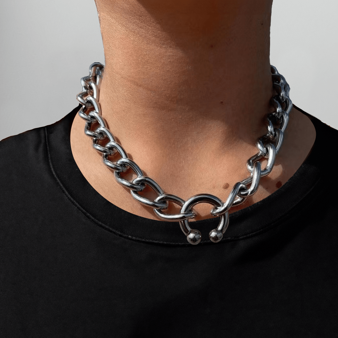 GEOLINK ALLOY NECKLACE WITH TITANIUM STEEL PENDANT - Synesthetic