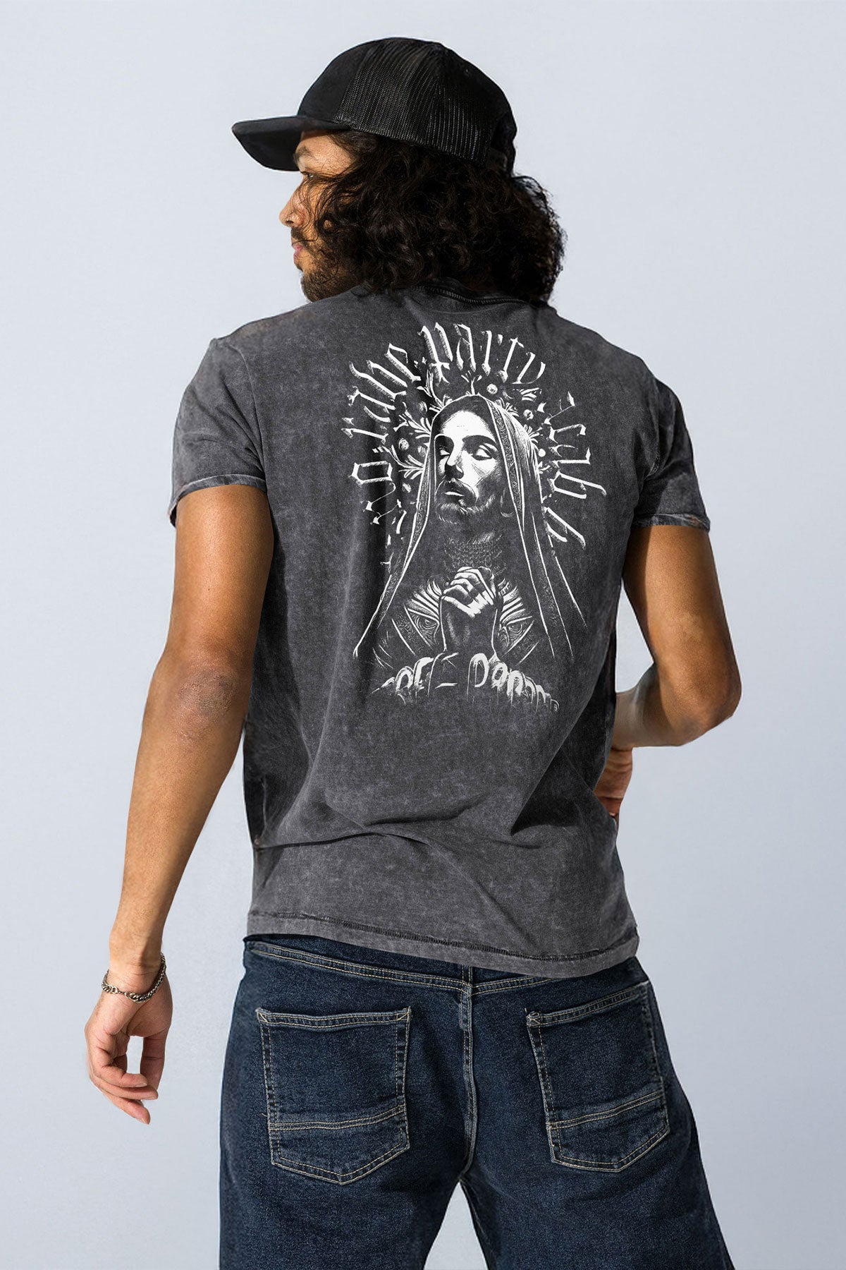 Pray for Rave Denim T-Shirt