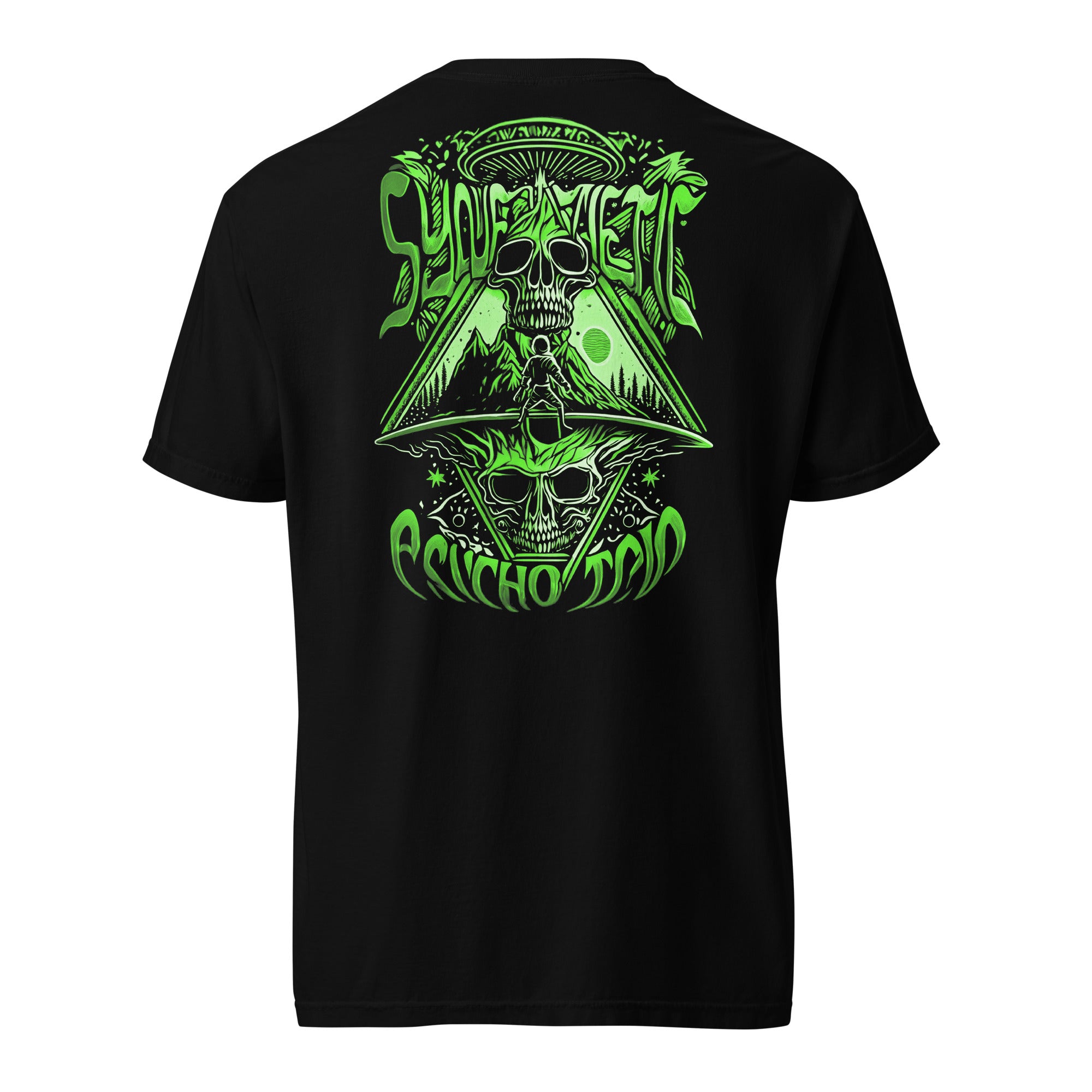 Psycho trip Green Unisex garment-dyed heavyweight t-shirt