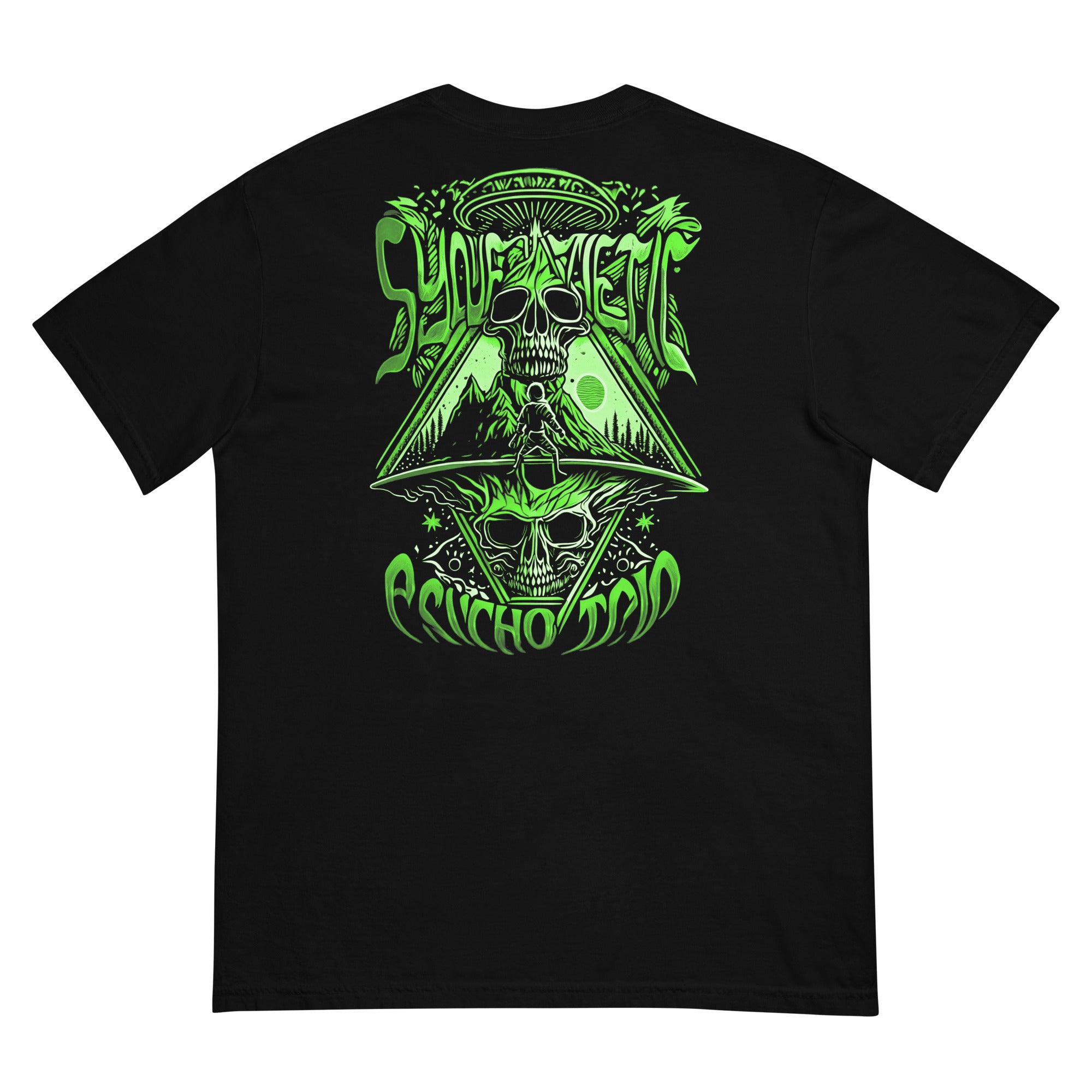 Psycho trip Green Unisex garment-dyed heavyweight t-shirt