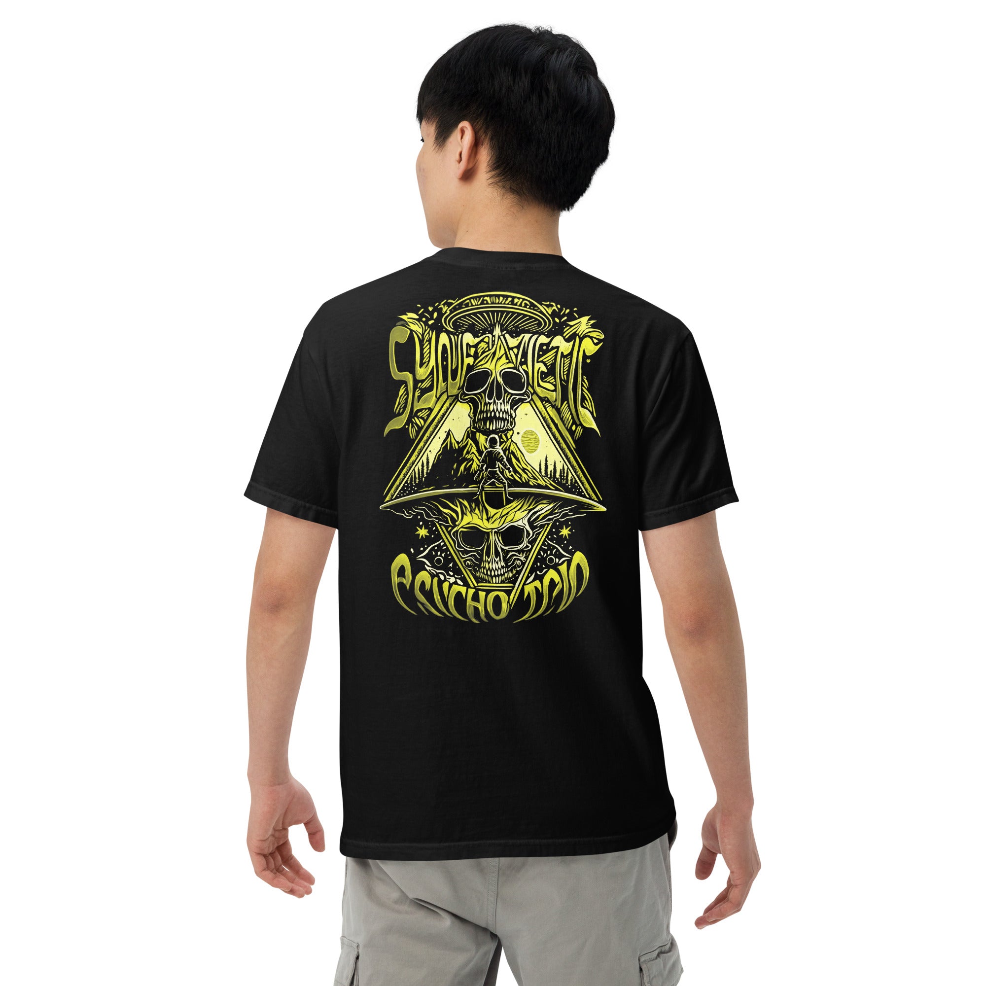 Psycho Trip Yellow Unisex garment-dyed heavyweight t-shirt