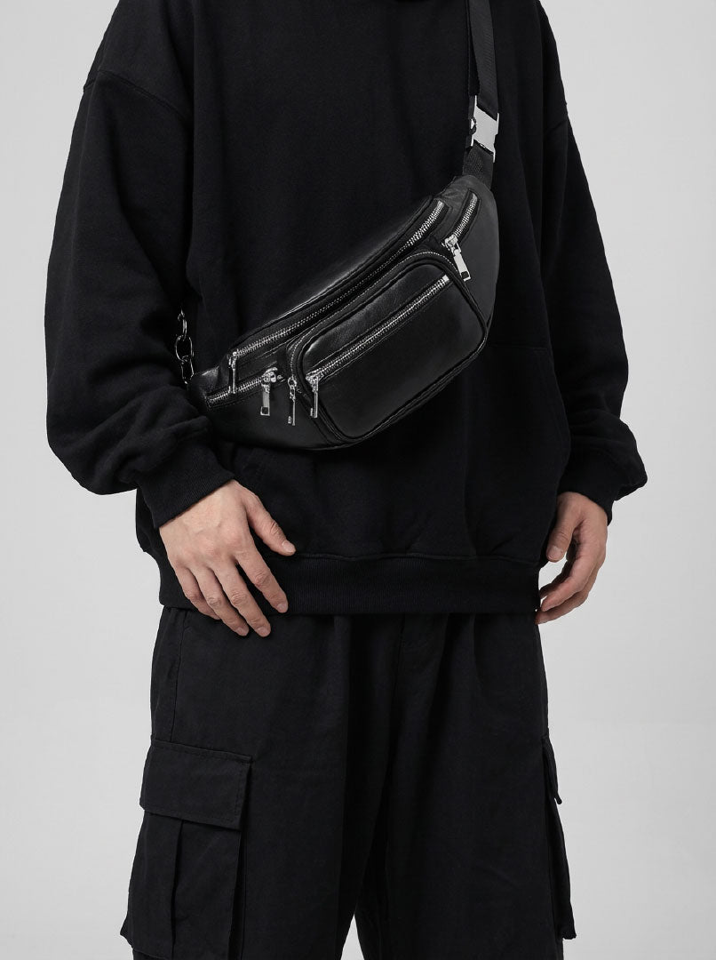 Night Wanderer Leather Waist Bag