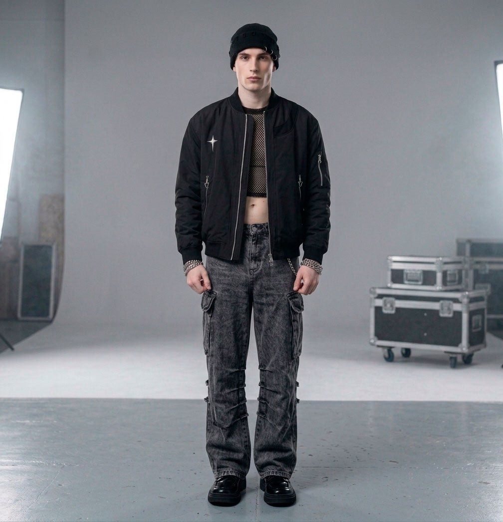 Cross Patch Flight Jacket